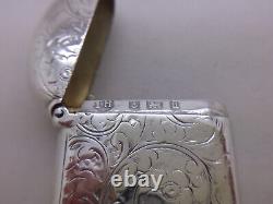 Solid Silver Combination Sovereign Holder & Vesta Case 1900 Birmingham 42g