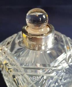 Solid Silver & Crystal perfume bottle. Mapping and Webb. London. 1893. Large