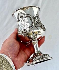 Solid Silver Mounted Swordsman Trophy. Montgomeryshire Yeomanry Cavalry 1869