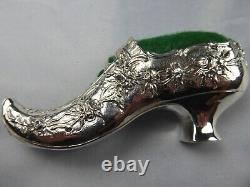 Solid Silver Shoe Pin Cushion Victorian