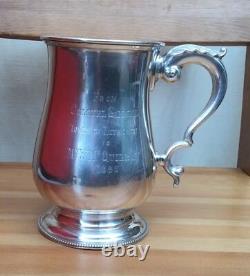 Solid Silver Tankard Pint Mug by Henry Holland 1866 Victorian 925 Sterling 458g