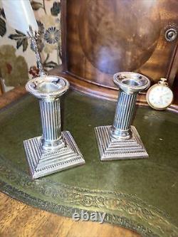 Solid Silver Victorian Candle Sticks