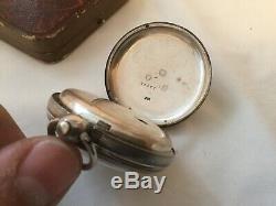 Solid Silver Victorian Open Face Fusee Chain Drive Pocket Watch Circa 1864