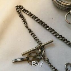 Solid Silver Victorian Open Face Fusee Chain Drive Pocket Watch Circa 1864