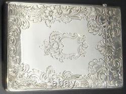 Solid Silver Victorian S/m Card Holder 1848