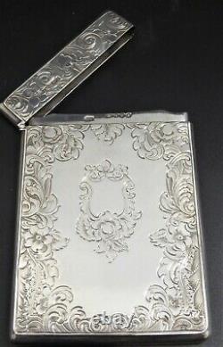 Solid Silver Victorian S/m Card Holder 1848
