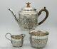 Solid Silver 3 Piece Victorian Aesthetic Movement Bachelor Tea Set 1887 Mappin