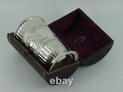 Splendid Victorian Solid Sterling Silver Large Beaker Cup London 1872 Cased