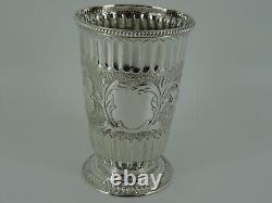 Splendid Victorian Solid Sterling Silver Large Beaker Cup London 1872 Cased