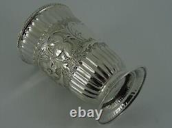 Splendid Victorian Solid Sterling Silver Large Beaker Cup London 1872 Cased