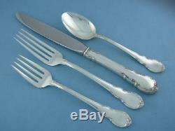 Sterling LUNT Flatware Set (8) 4pc Place Settings MODERN VICTORIAN no mono