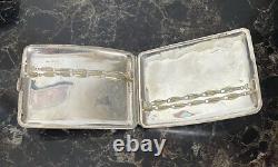 Sterling Silver. 950 Cigarette Case, Victorian Floral Engraved, No Monogram