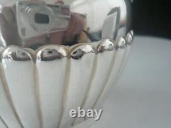 Sterling Silver CRESTED Semi Fluted Cream Jug, Victorian Antique