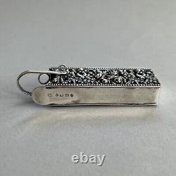 Sterling Silver Diary Pencil Holder Chattelaine Antique Victorian 1888 Maker N&B