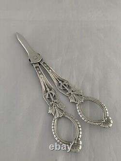 Sterling Silver GRAPE SCISSORS 1881 Birmingham ELKINGTON & CO Victorian ANTIQUE