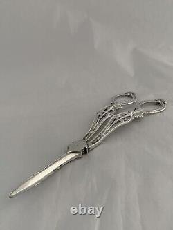 Sterling Silver GRAPE SCISSORS 1881 Birmingham ELKINGTON & CO Victorian ANTIQUE