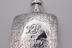 Sterling Silver Hip Flask Small Victorian Birmingham 1895- Screw Top