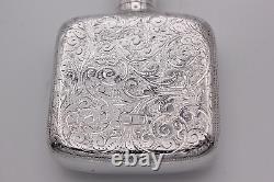 Sterling Silver Hip Flask Small Victorian Birmingham 1895- Screw Top