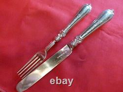 Stunning 1879 Solid Silver (tines, Blades & Handles) 12 Piece Set Of Cutlery