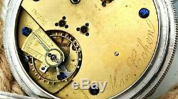 Stunning 1884/5 solid silver Victorian chronograph fusee pocket watch