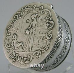 Stunning Antique Dutch Solid Sterling Silver Box London Import 1892 Victorian