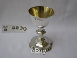 Stunning Large & Heavy Victorian English Sterling Silver Communion Chalice