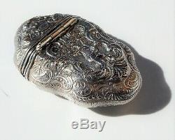 Stunning Quality Rare Victorian Dutch Solid Silver Highly Ornate Vinaigrette