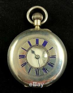 Stunning Victorian Silver Half Hunter Pocket Watch George Moore & Son 1884