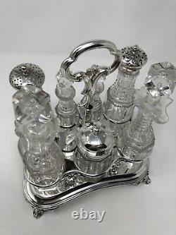 Stunning sterling silver Victorian Cruet Set