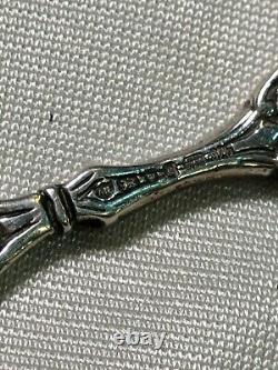 Super Strong Antique Victorian Edwardian Engraved Silver Magnifier Eyeglass