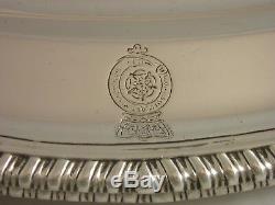 Superb 1840 Victorian Pair Silver Meat Plates Royal Lancashire Regt 3256 grams