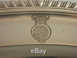 Superb 1840 Victorian Silver Huge Meat Plate Royal Lancashire Regt 2846 grams