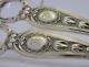 Superb English Sterling Silver Humby Family Crested Grape Shears 1859 Antique