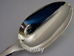 Superb English Sterling Silver Shaw Family Crested Basting Spoon 1844 Antique