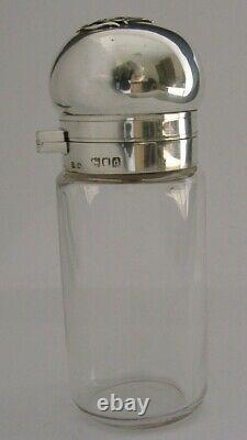 Superb English Victorian Asprey Solid Sterling Silver Bottle Flask 1899 Antique