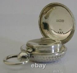Superb English Victorian Solid Sterling Silver Sovereign Coin Case 1901 Antique