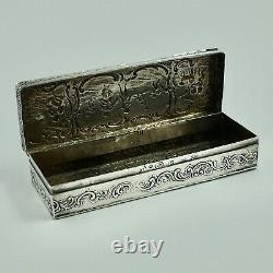 Superb Large Victorian Sterling Silver Trinket Snuff Box Sheffield 1894