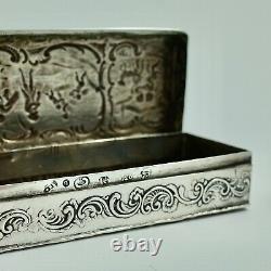 Superb Large Victorian Sterling Silver Trinket Snuff Box Sheffield 1894