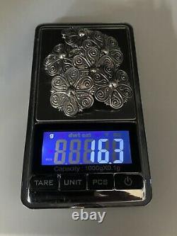 Superb Quality Antique Victorian Scandinavian Solid Silver 6 Button Set