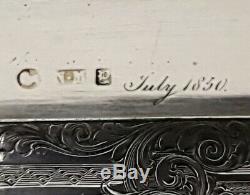 Superb Victorian Antique Solid Silver Snuff Box Nathaniel Mills 1847