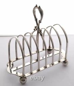 Superb Victorian Gothic Solid Silver Toast Rack 414g Sheffield 1898
