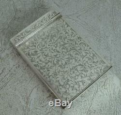 Superb Victorian Hallmarked Silver Playing Card Case Holder