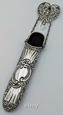 Superb Victorian Silver Chatelaine Spectacle Case 1893 Saunders & Shepherd Csfs
