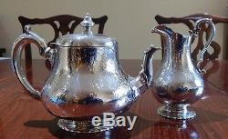 Superb Victorian Silver Teapot & Milk Jug. Excellent gauge