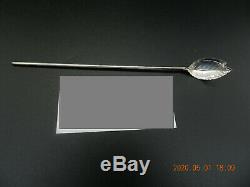 TIFFANY & CO STERLING SILVER LEAF MINT JULEP ICED TEA STRAW SPOONS 10 Available