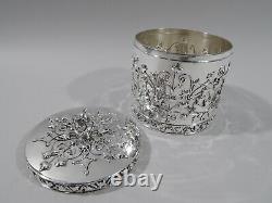 Tiffany Tea Caddy Victorian Aesthetic Revival American Sterling Silver