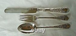 Travelling Cutlery Set Victorian Sterling Silver London 1900