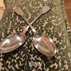 Two John & Henry Lias Victorian Solid Silver Table/ Serving Spoons 155g