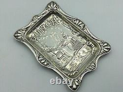 Unusual Victorian Solid Silver Tray, Depicting Scene From Punch & Judy, C1899