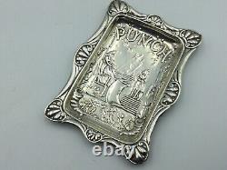 Unusual Victorian Solid Silver Tray, Depicting Scene From Punch & Judy, C1899